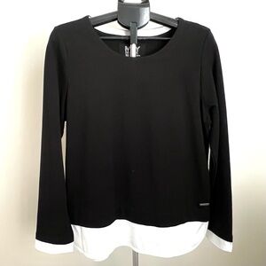 Marc New York Women’s Black and White Long Sleeve Layer Top Size XL